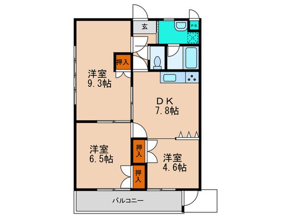 コーポ宮瀬の物件間取画像